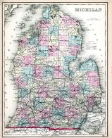 Michigan State Map, Oakland County 1872